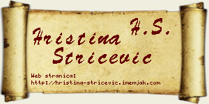 Hristina Stričević vizit kartica
